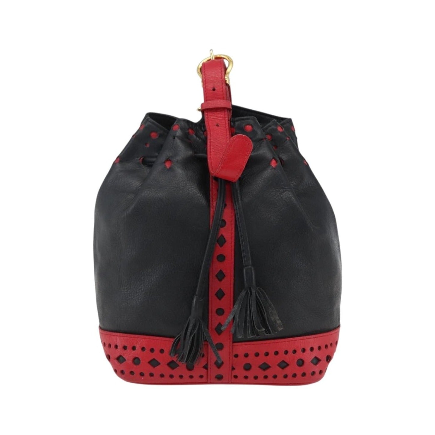 Saint Laurent Vintage Leather, Black, Leather, Shoulder Bag