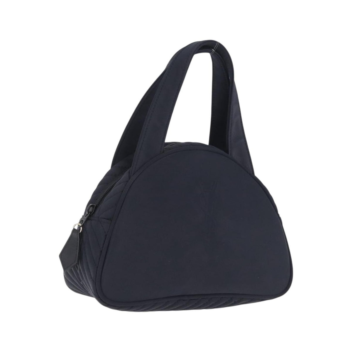 Saint Laurent Vintage Quilted Top Handle Bag Nylon, Navy, Nylon, Handbag