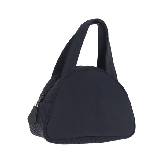 Saint Laurent Vintage Quilted Top Handle Bag Nylon, Navy, Nylon, Handbag