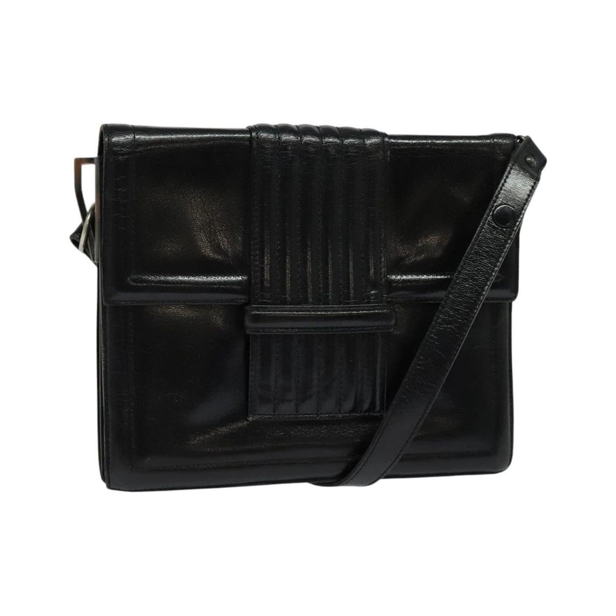 Saint Laurent Vintage Shoulder bag leather, Black, Leather, Shoulder Bag