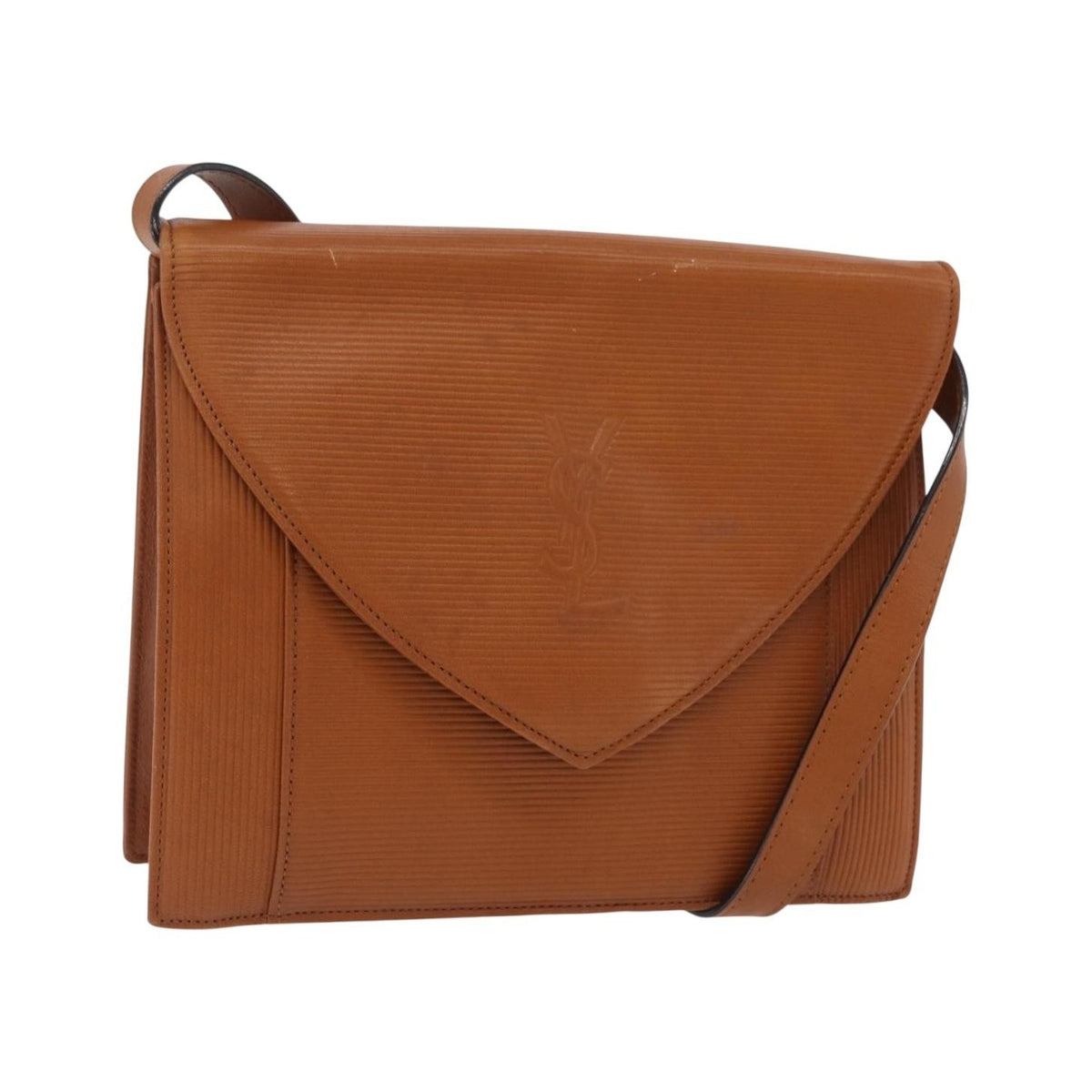Saint Laurent Vintage Shoulder bag leather, Brown, Leather, Shoulder Bag