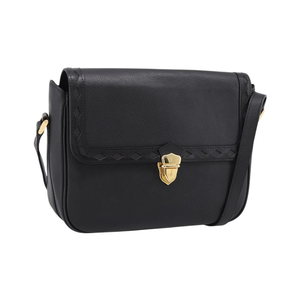 Saint Laurent Vintage Shoulder bag leather, Black, Leather, Shoulder Bag