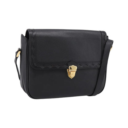 Saint Laurent Vintage Shoulder bag leather, Black, Leather, Shoulder Bag