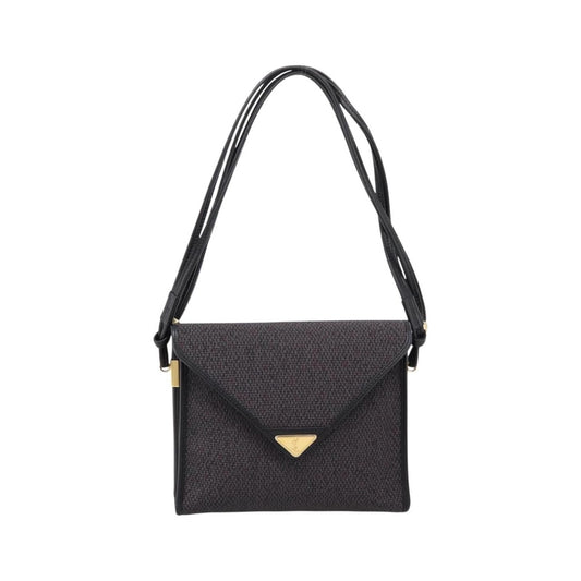 Saint Laurent Vintage Shoulder bag Leather, Gray, Canvas, Shoulder Bag