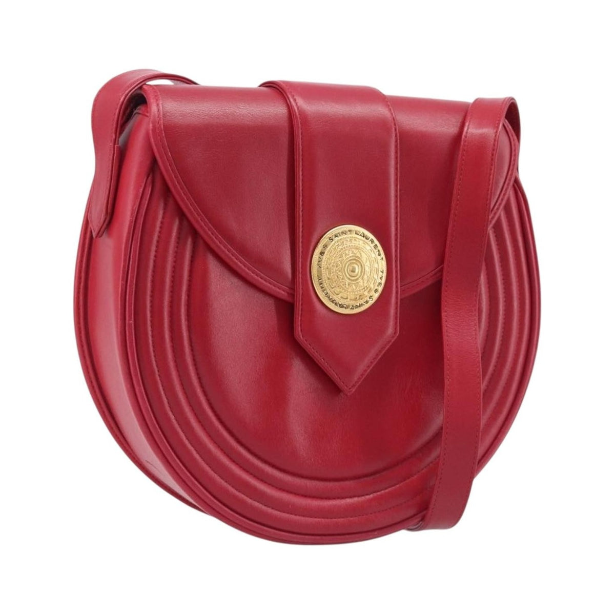 Saint Laurent Vintage Shoulder bag Leather, Red, Leather, Shoulder Bag