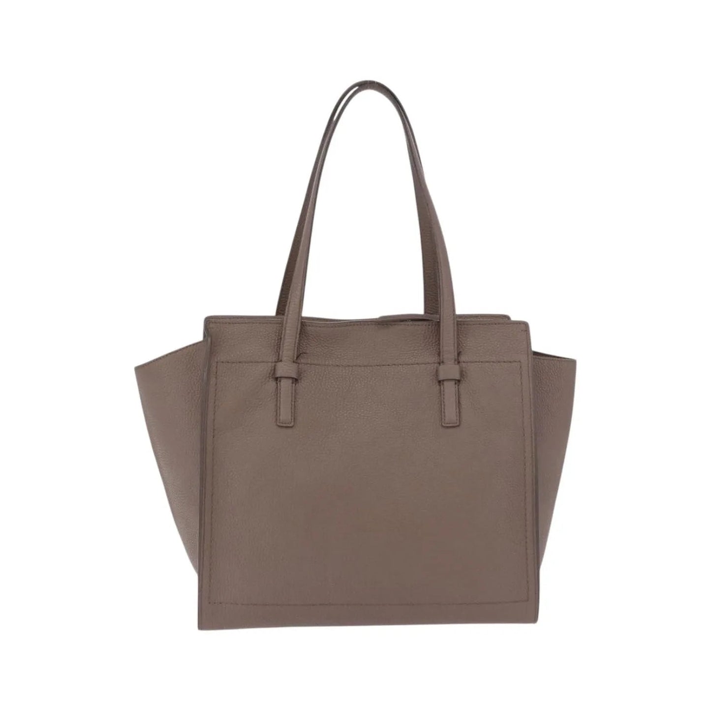 Salvatore Ferragamo Amy Tote Pebbled Leather, Beige, Leather, Tote Bag