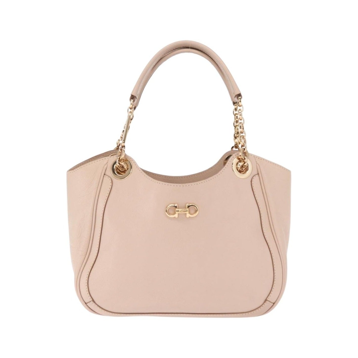 Salvatore Ferragamo Betulla Chain Tote Leather, Pink, Leather, Handbag