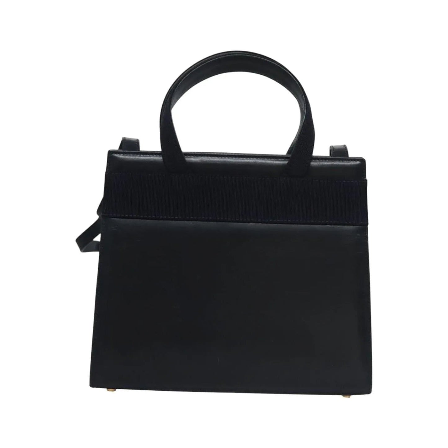Salvatore Ferragamo Convertible Vara Bow Tote Leather, Navy, Leather, Handbag