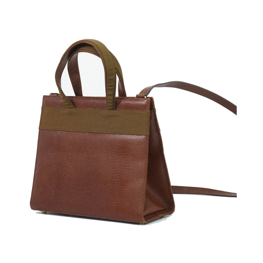 Salvatore Ferragamo Convertible Vara Bow Tote Leather, Brown, Leather, Handbag
