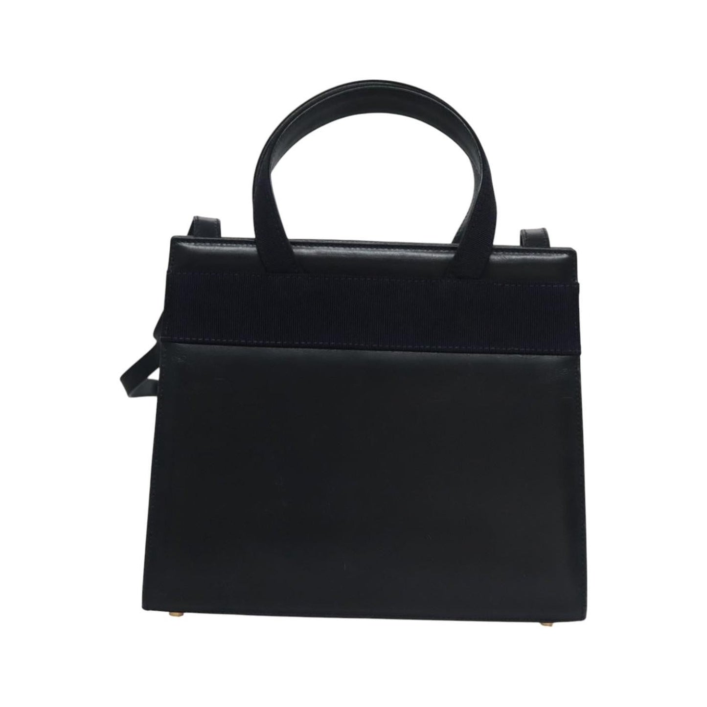 Salvatore Ferragamo Convertible Vara Bow Tote Leather, Navy, Leather, Handbag