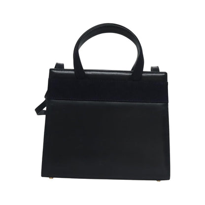 Salvatore Ferragamo Convertible Vara Bow Tote Leather, Navy, Leather, Handbag