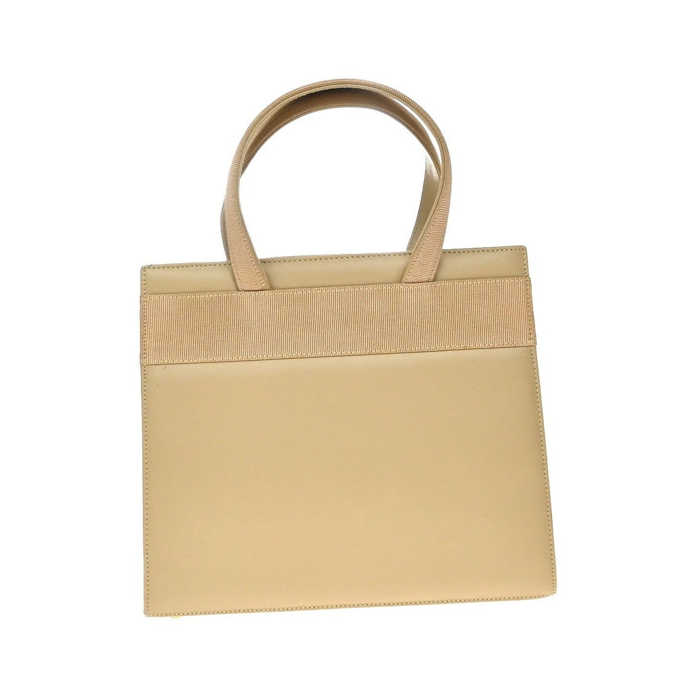 Salvatore Ferragamo Convertible Vara Bow Tote Leather, Beige, Leather, Handbag