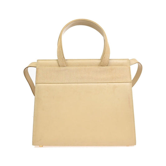 Salvatore Ferragamo Convertible Vara Bow Tote Leather, Beige, Leather, Handbag