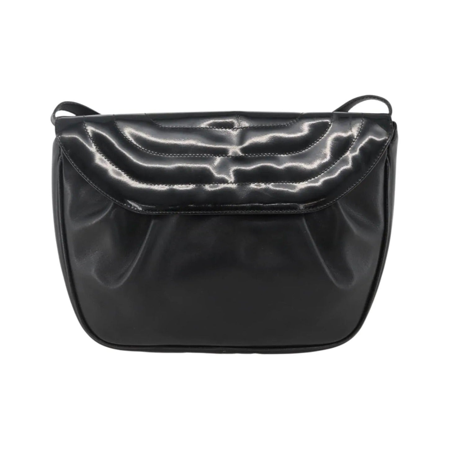 Salvatore Ferragamo Flap Shoulder Patent leather, Black, Patent Leather, Shoulder Bag