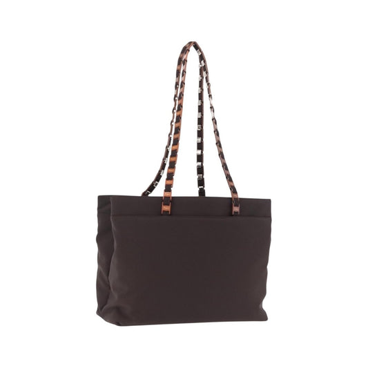 Salvatore Ferragamo Gancini Canvas, Brown, Canvas, Crossbody Bag