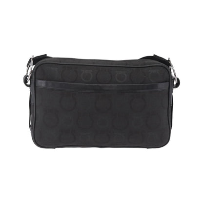 Salvatore Ferragamo Gancini Canvas, Black, Canvas, Crossbody Bag