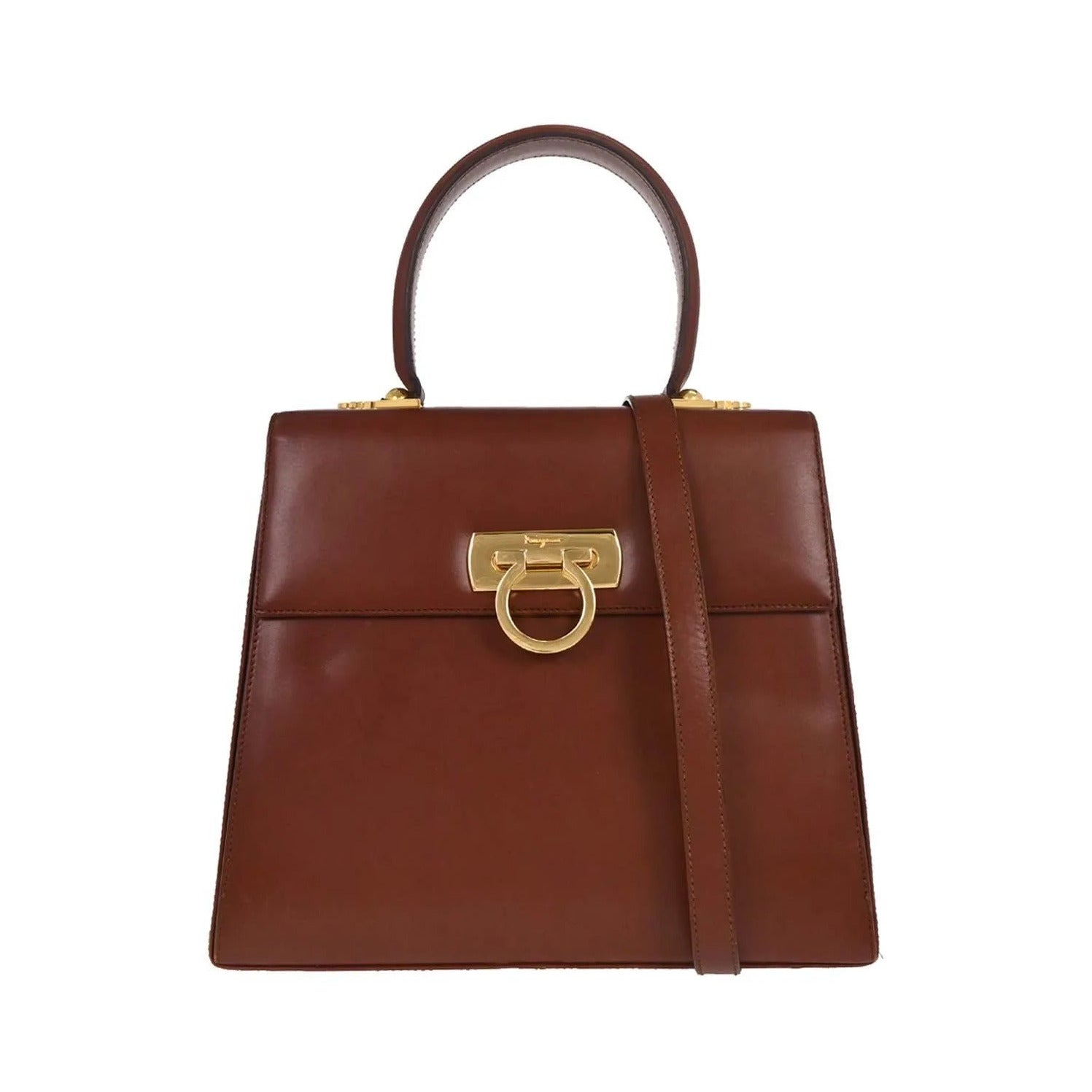 Salvatore Ferragamo Gancini Convertible Top Handle - Brandsamsara