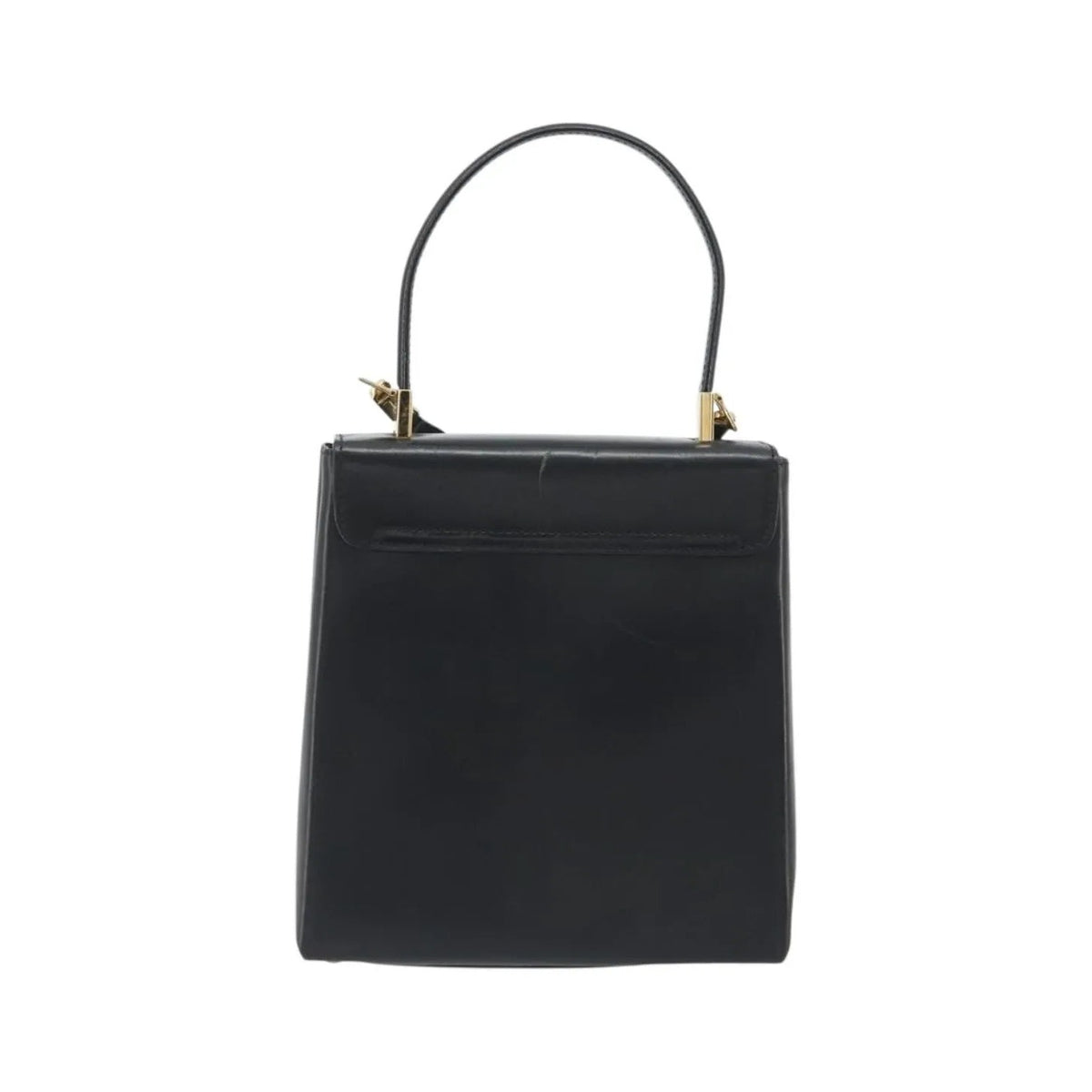 Salvatore Ferragamo Gancini Convertible Top Handle Leather, Black, Leather, Handbag