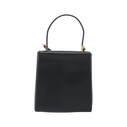 Salvatore Ferragamo Gancini Convertible Top Handle Leather, Black, Leather, Handbag