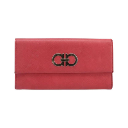 Salvatore Ferragamo Gancini Flap Saffiano Leather, Pink, Leather, Shoulder Bag