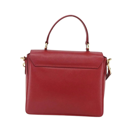 Salvatore Ferragamo Gancini Leather, Red, Leather, Handbag