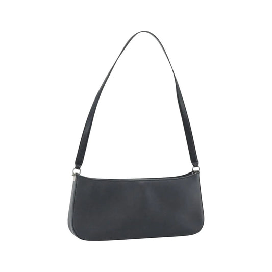 Salvatore Ferragamo Gancini Leather, Black, Leather, Shoulder Bag