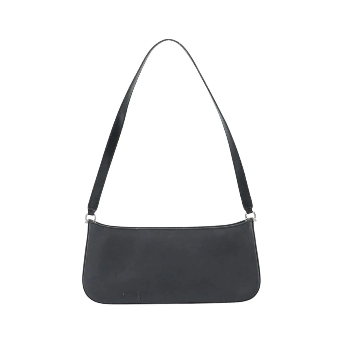 Salvatore Ferragamo Gancini Leather, Black, Leather, Shoulder Bag