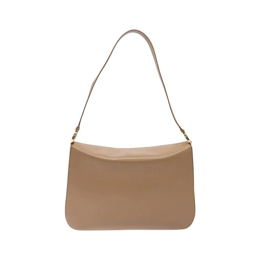 Salvatore Ferragamo Gancini Leather, Beige, Leather, Shoulder Bag