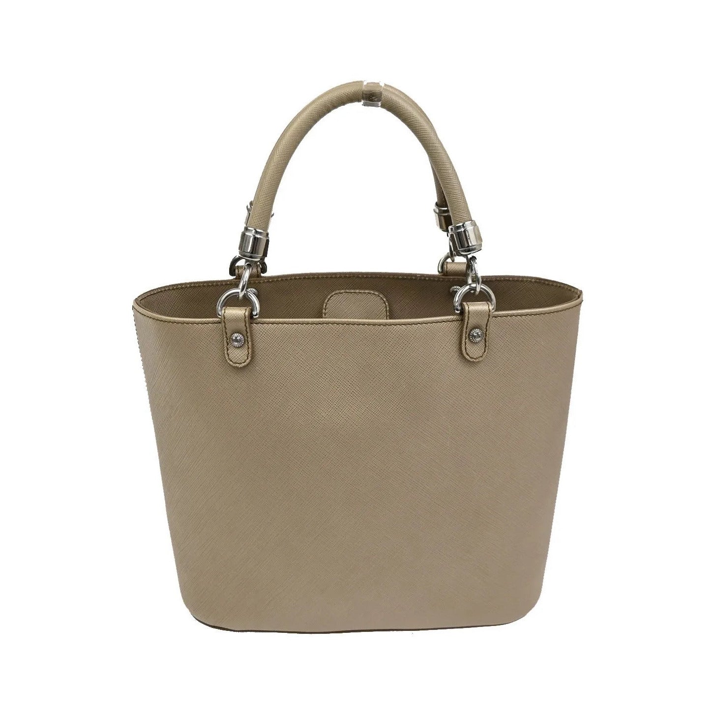 Salvatore Ferragamo Gancini Leather, Beige, Leather, Handbag