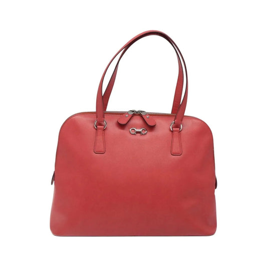 Salvatore Ferragamo Gancini Leather, Pink, Leather, Handbag