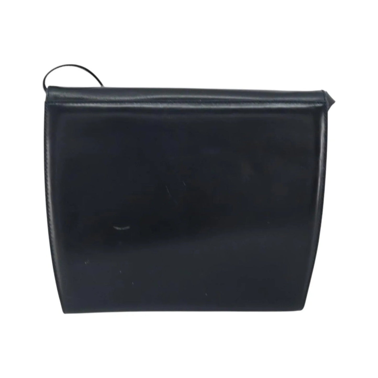Salvatore Ferragamo Gancini Leather, Black, Leather, Shoulder Bag