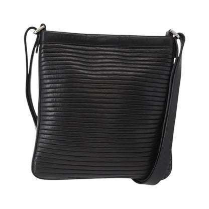 Salvatore Ferragamo Gancini Leather, Black, Leather, Shoulder Bag