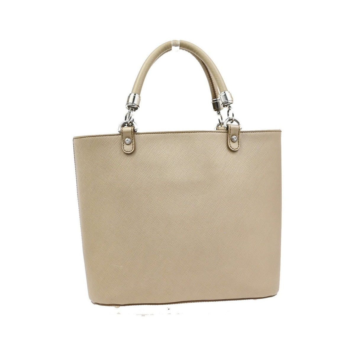 Salvatore Ferragamo Gancini Leather, Beige, Leather, Handbag