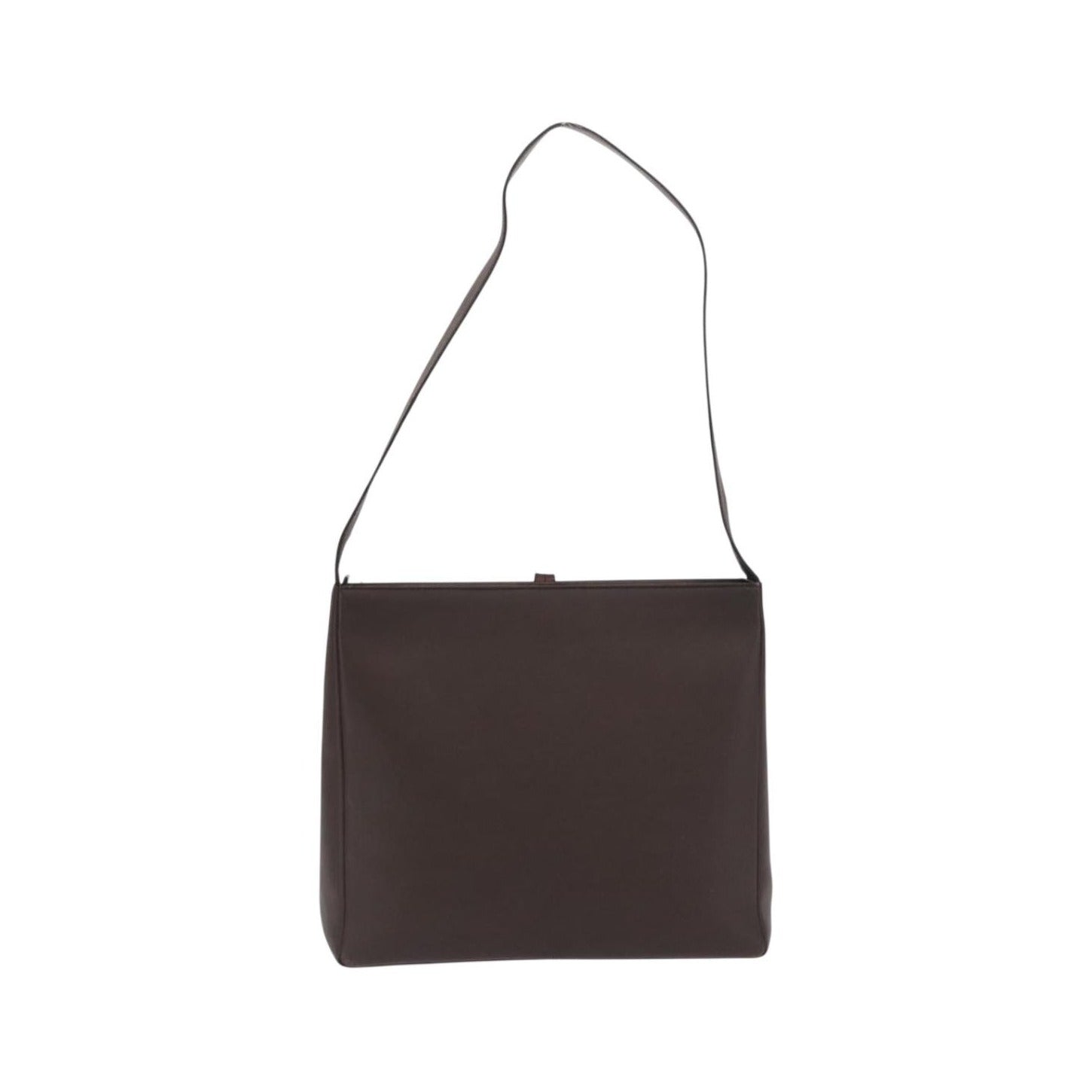 Salvatore Ferragamo Gancini Leather, Brown, Leather, Shoulder Bag
