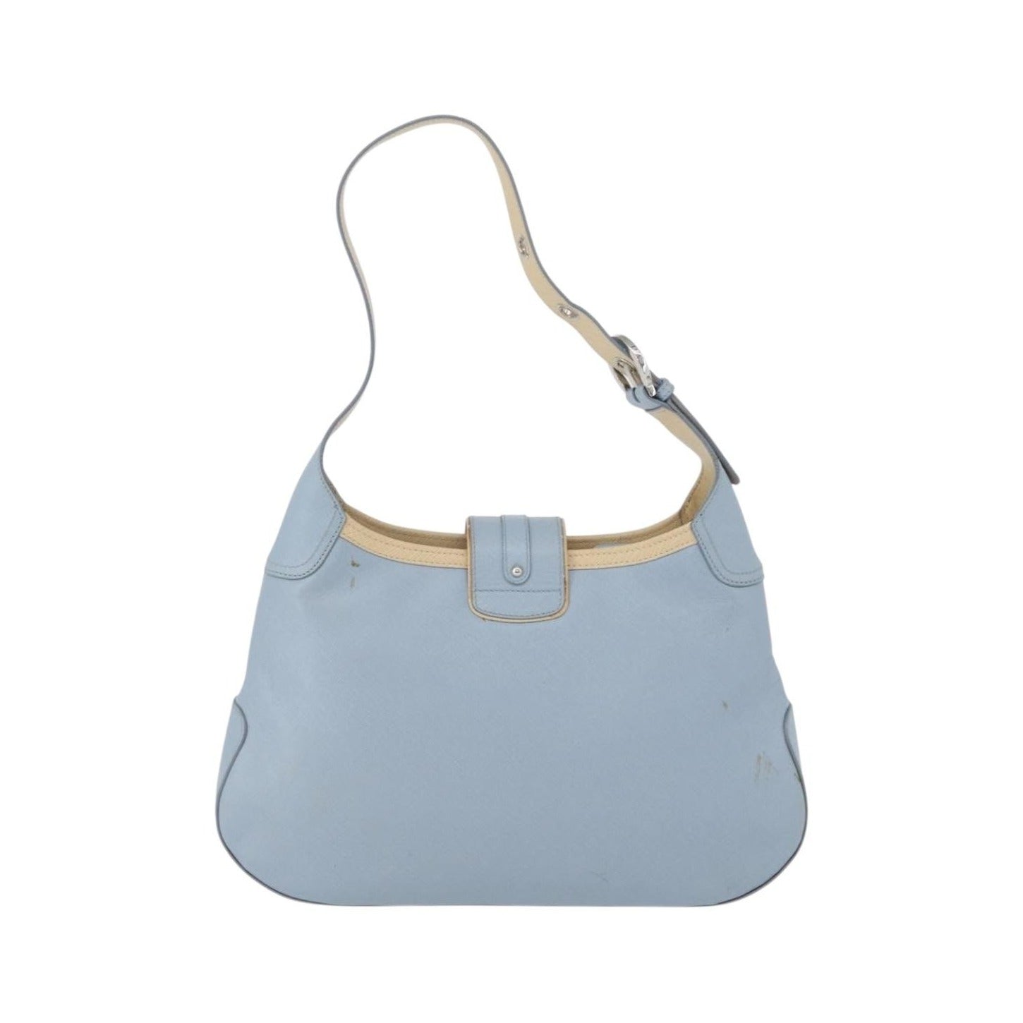 Salvatore Ferragamo Gancini Leather, Blue, Leather, Shoulder Bag