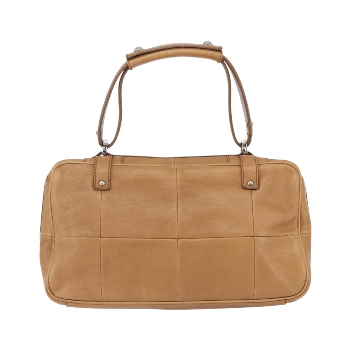 Salvatore Ferragamo Gancini Leather, Brown, Leather, Shoulder Bag