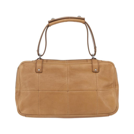 Salvatore Ferragamo Gancini Leather, Brown, Leather, Shoulder Bag