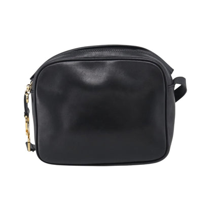 Salvatore Ferragamo Gancini Leather, Black, Leather, Crossbody Bag