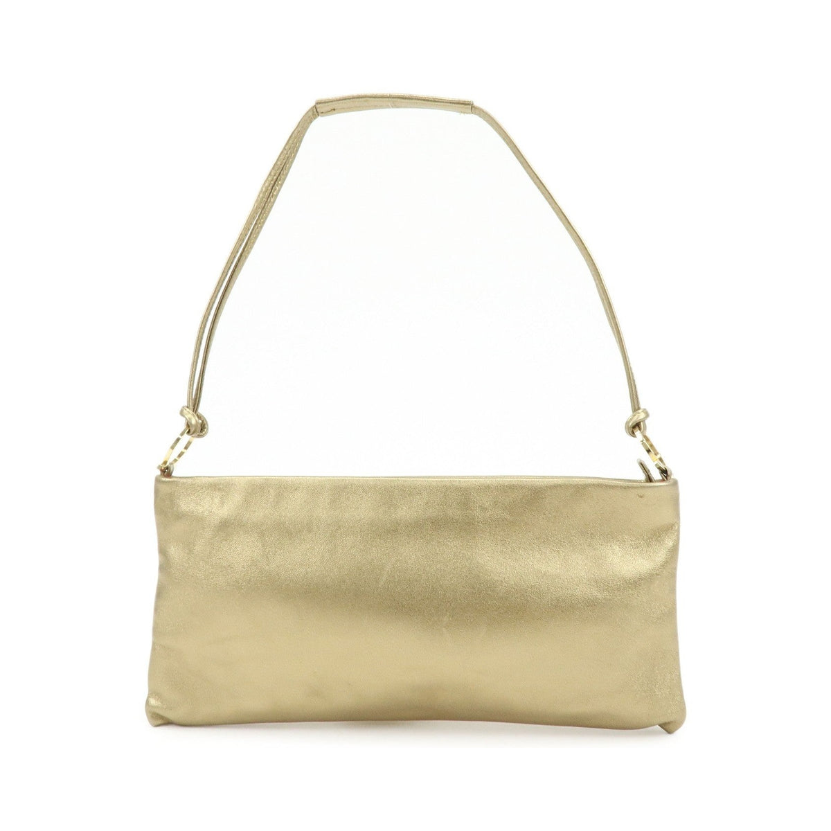Salvatore Ferragamo Gancini Leather, Gold, Leather, Crossbody Bag