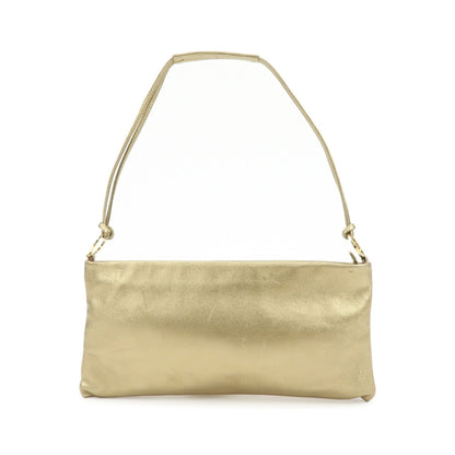 Salvatore Ferragamo Gancini Leather, Gold, Leather, Crossbody Bag