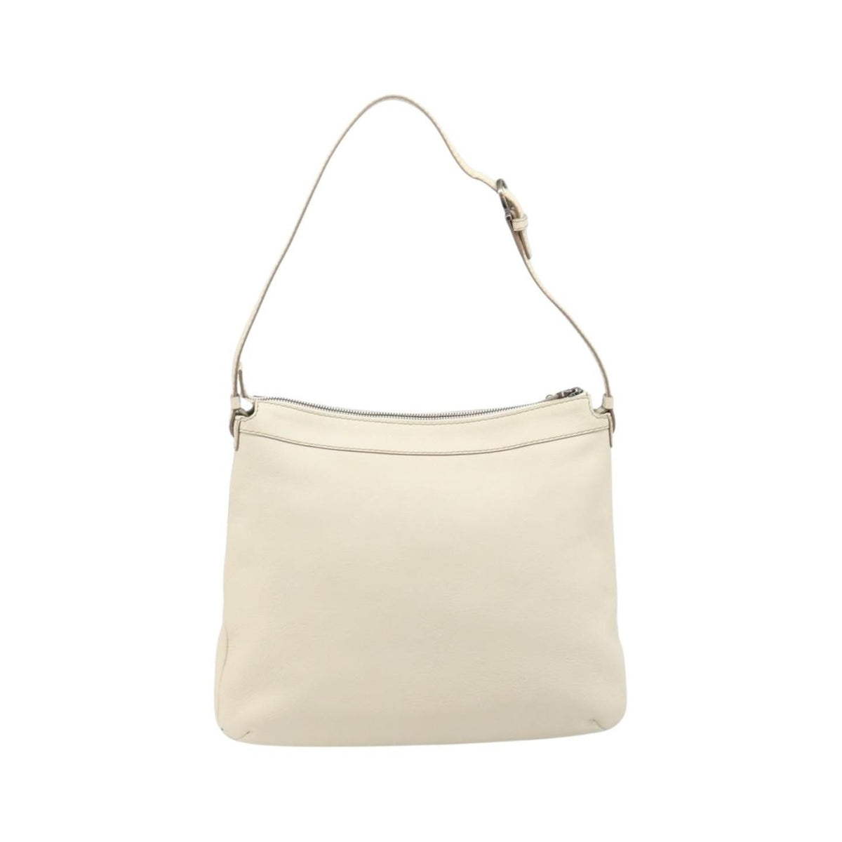 Salvatore Ferragamo Gancini Leather, Beige, Leather, Crossbody Bag