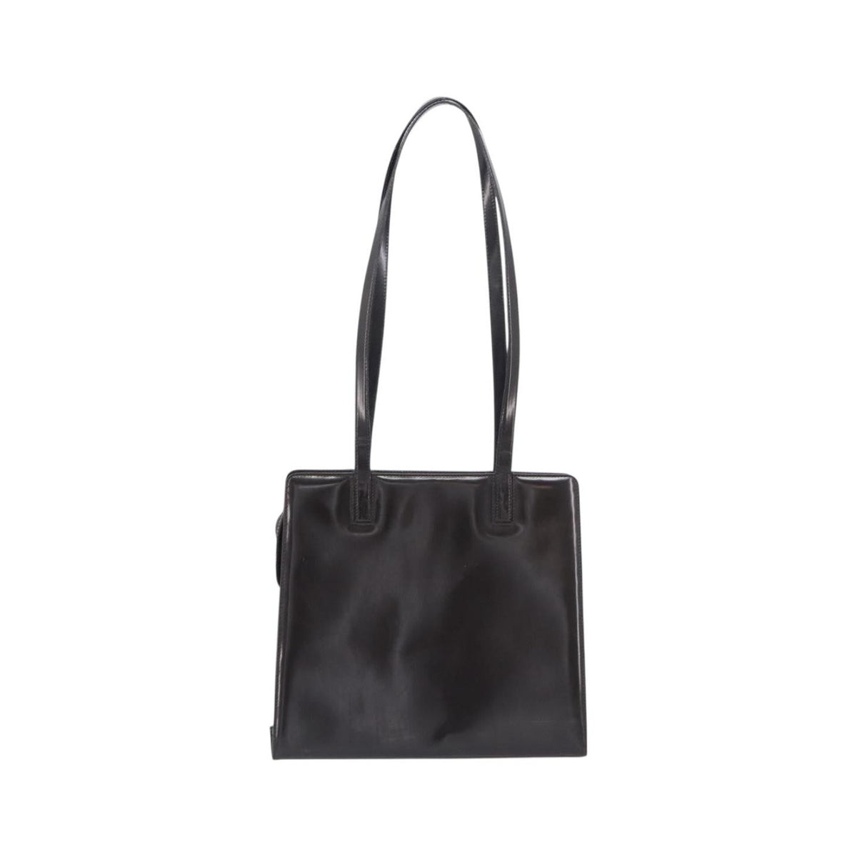 Salvatore Ferragamo Gancini Patent Leather, Brown, Patent Leather, Crossbody Bag