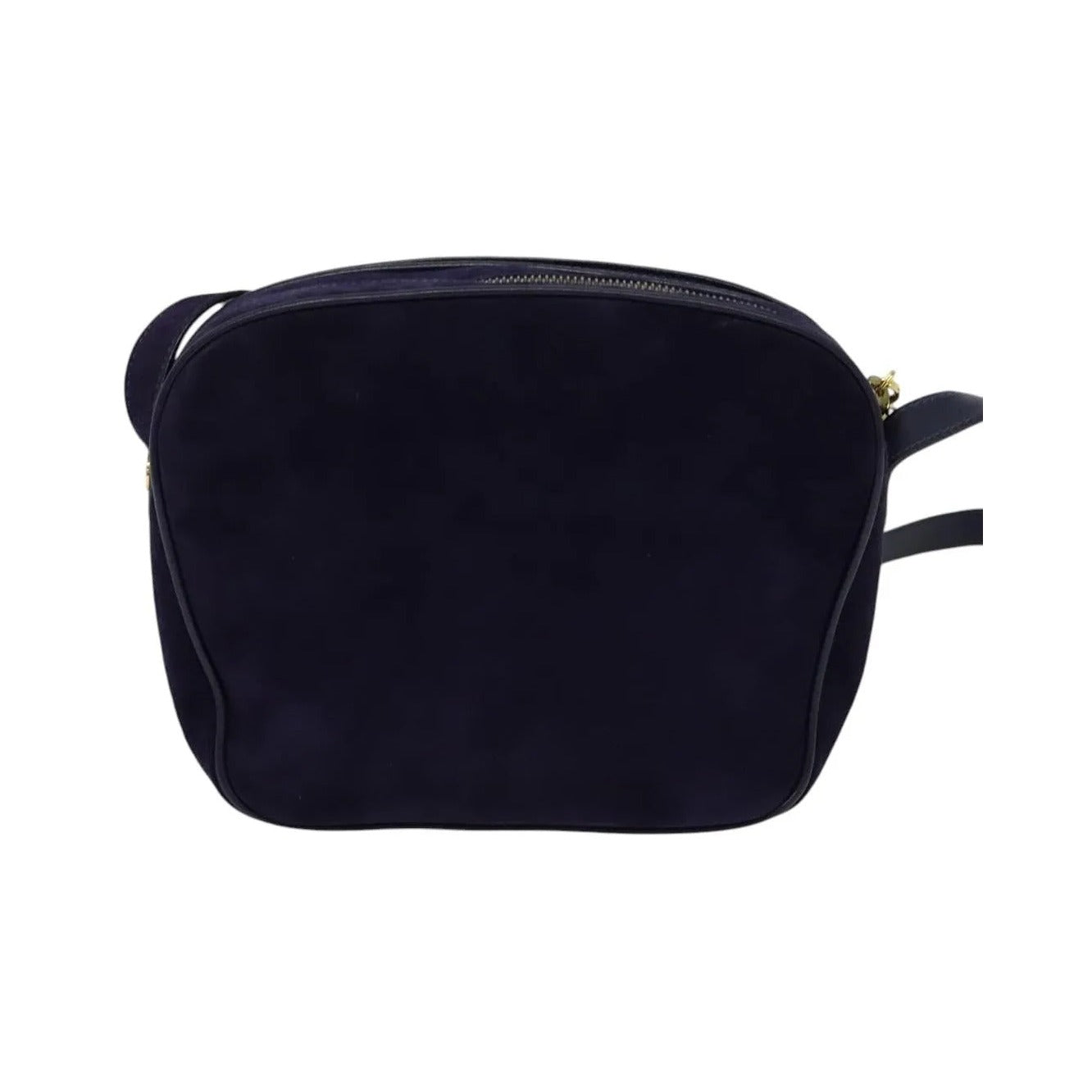 Salvatore Ferragamo Gancini Suede, Purple, Suede, Shoulder Bag