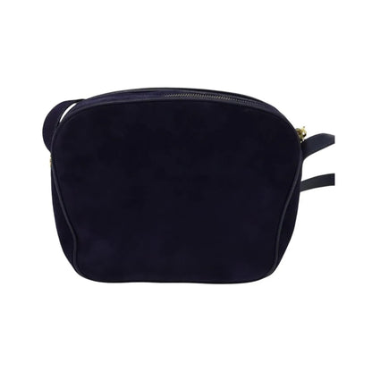 Salvatore Ferragamo Gancini Suede, Purple, Suede, Shoulder Bag