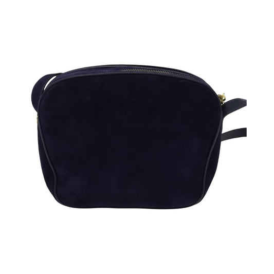 Salvatore Ferragamo Gancini Suede, Purple, Suede, Shoulder Bag