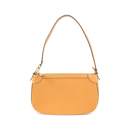 Salvatore Ferragamo Gancini Top Handle Leather, Orange, Leather, Handbag