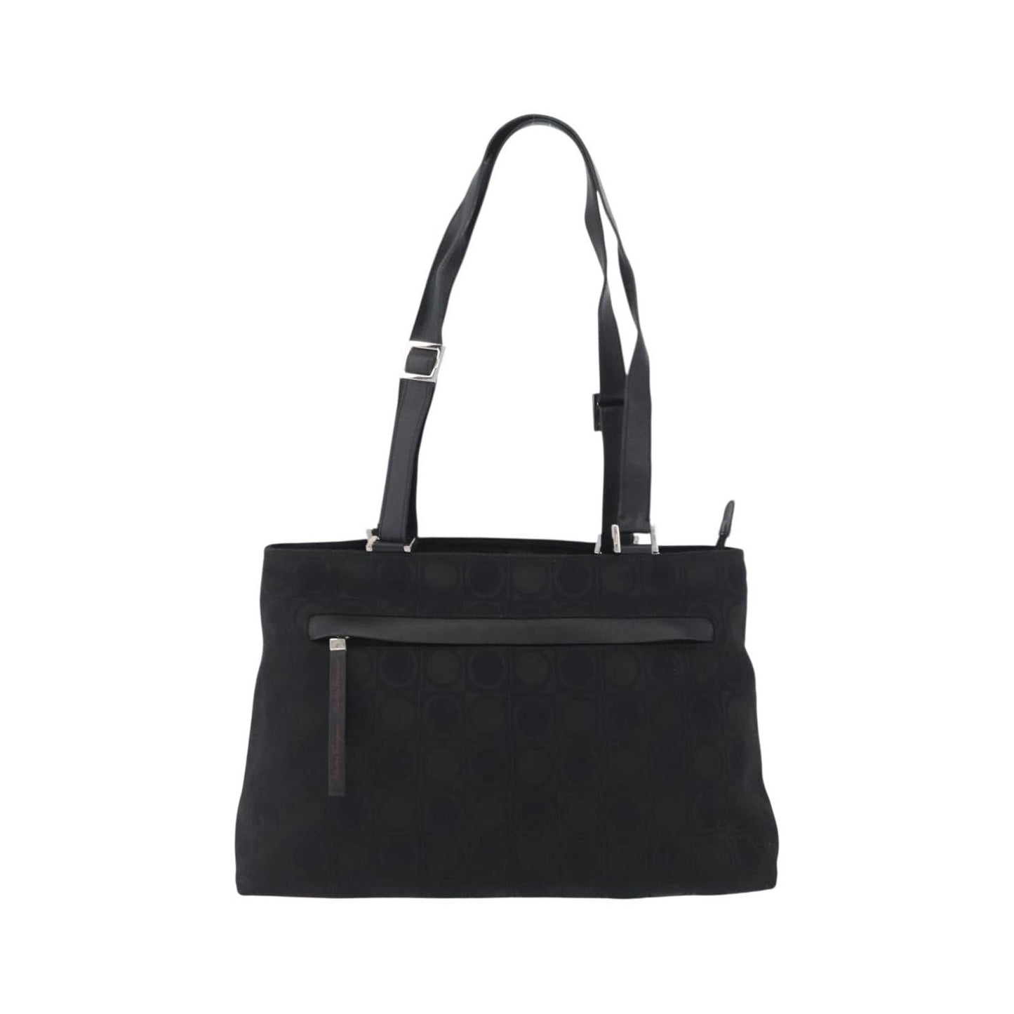 Salvatore Ferragamo Gancini Tote Gancini Canvas, Black, Canvas, Tote Bag