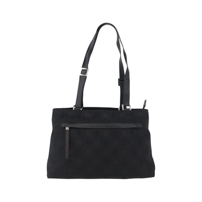 Salvatore Ferragamo Gancini Tote Gancini Canvas, Black, Canvas, Tote Bag