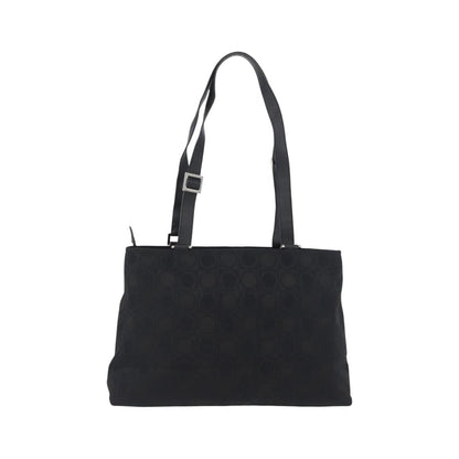 Salvatore Ferragamo Gancini Tote Gancini Canvas, Black, Canvas, Tote Bag