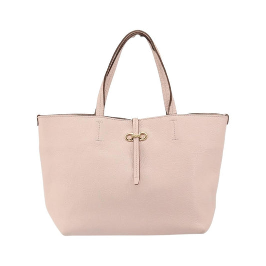 Salvatore Ferragamo Gancini Tote Leather, Pink, Leather, Tote Bag